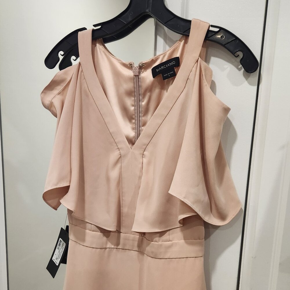 NWT Marciano Mini Dress with Ruffled Sleeves - Sz 4 - Light Pink